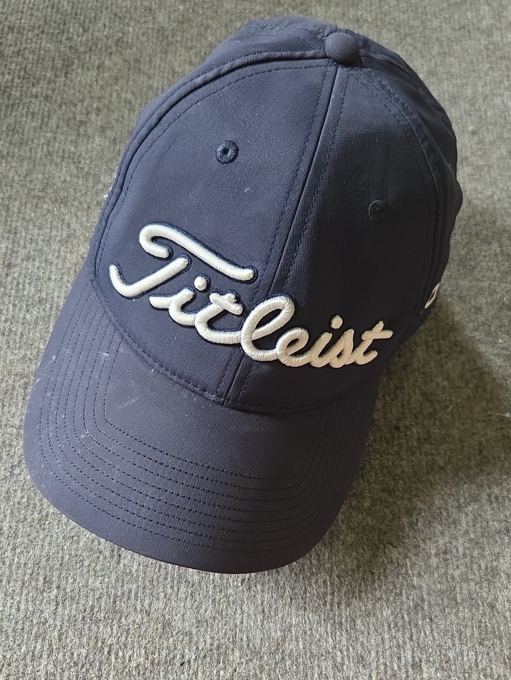 Titleist Navy Hat with White Raised Script Logo